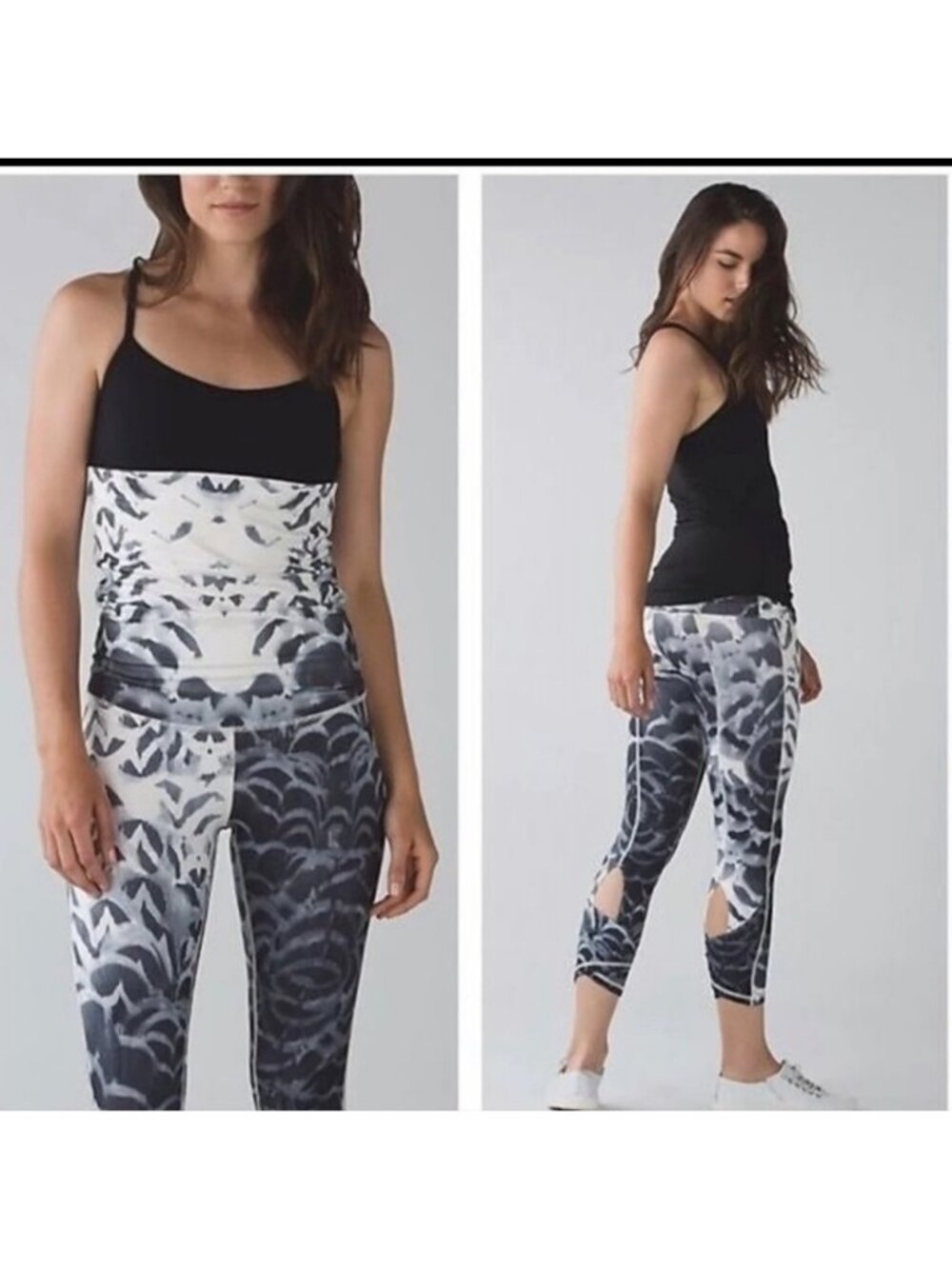 Lululemon Wunder Under Pant*SE Dance Pretty Plume Angel Wing Black